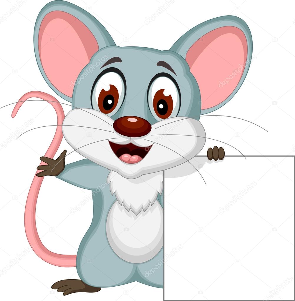 Souris dessin animé posant avec signe blanc image ... Souris dessin animé posant avec signe blanc image ...