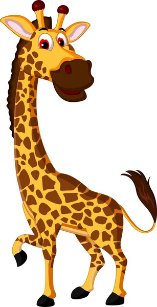 Girafe dessin animé posant — Image vectorielle