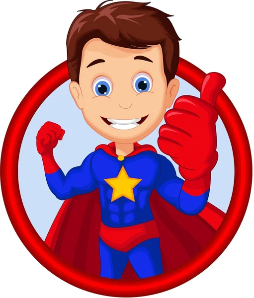 Cute superhero posing — Stock Vector