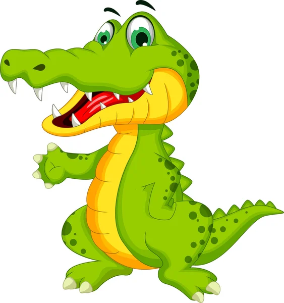 Schattig krokodil cartoon — Stockvector