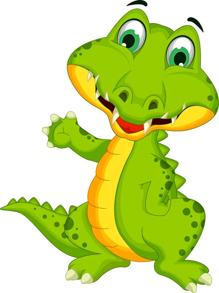 Dessin animé crocodile mignon — Image vectorielle