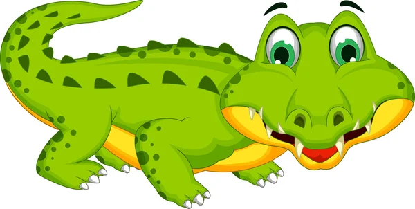 Cute crocodile cartoon — Stock Vector