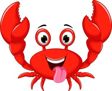 funny cartoon crab clipart