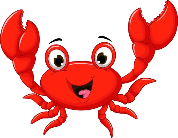 Funny cartoon crab for you design — Stock Vector