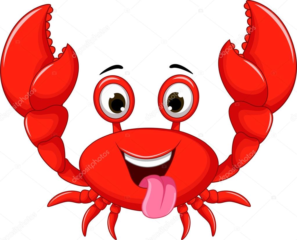 funny cartoon crab