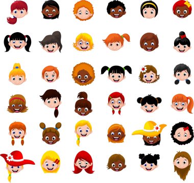 Çizgi film çocuğun baş kızlar dizi