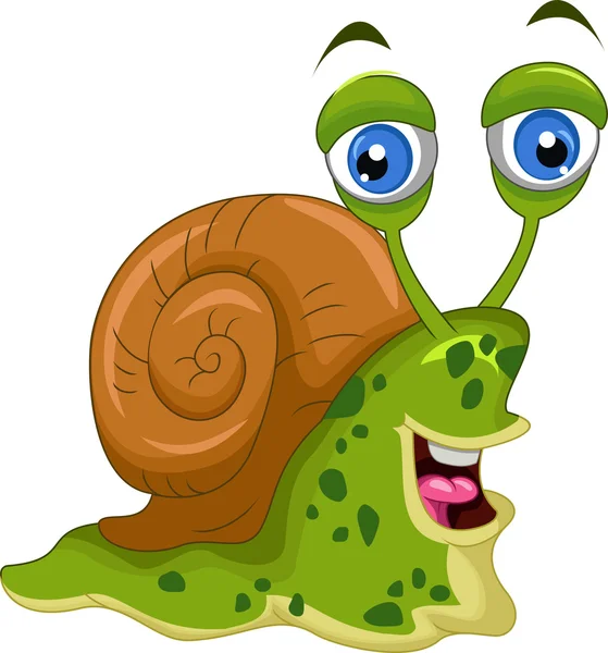 Bonito caracol desenhos animados —  Vetores de Stock