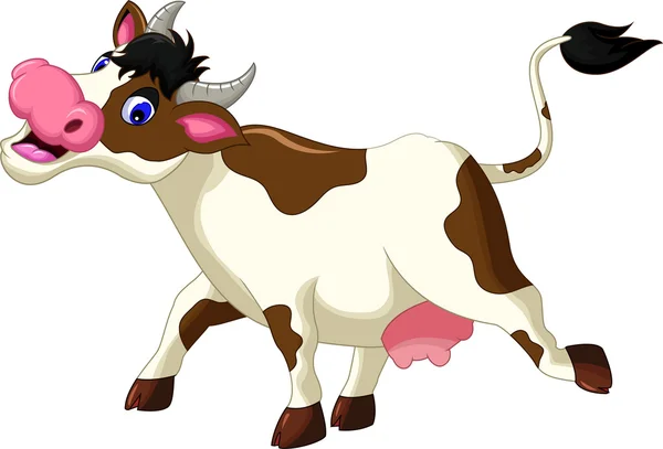 Divertente cartone animato mucca per voi design — Vettoriale Stock