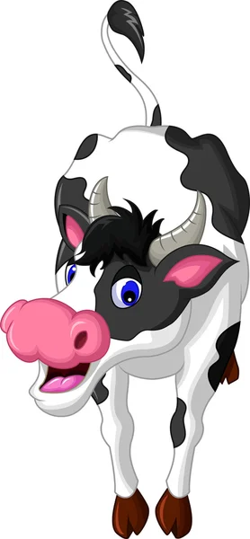 Mignon dessin animé vache — Image vectorielle