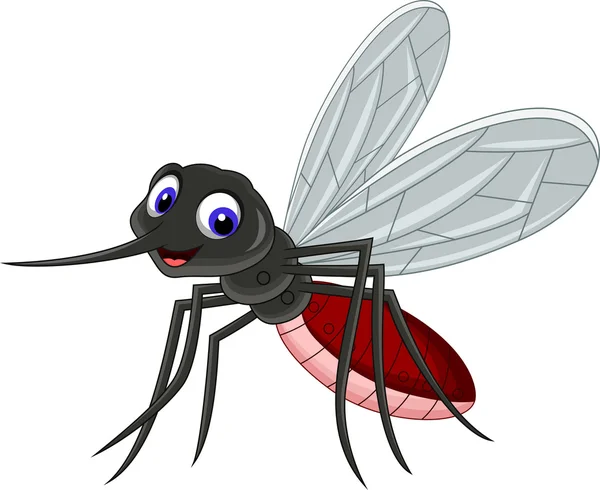 Funny mosquito cartoon for you disign — Stock Vector