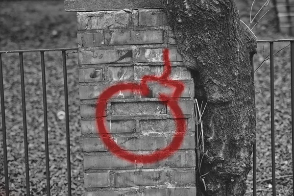 爆弾点灯ヒューズのシンボルと — ストック写真