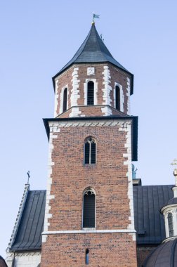 Wawel hill Katedrali ve Krakow kalede