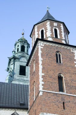 Wawel hill Katedrali ve Krakow kalede