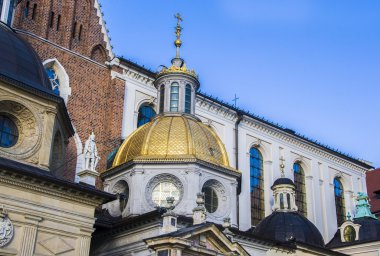 Wawel hill Katedrali ve Krakow kalede