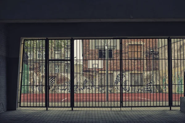 Gatan basketplan — Stockfoto