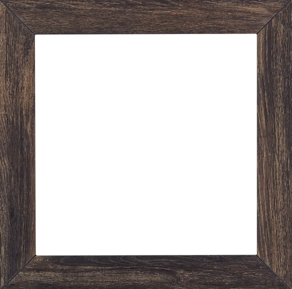 Vintage picture frame, wood plated, white background — Stock Photo, Image