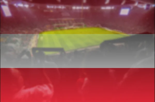 Euro 2016 stadium with blending Austria flag — Stock Photo, Image