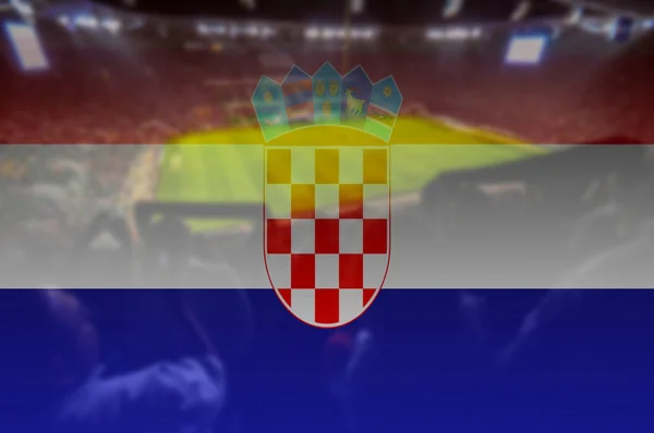Euro 2016 stadio con miscelazione bandiera Croazia — Foto Stock