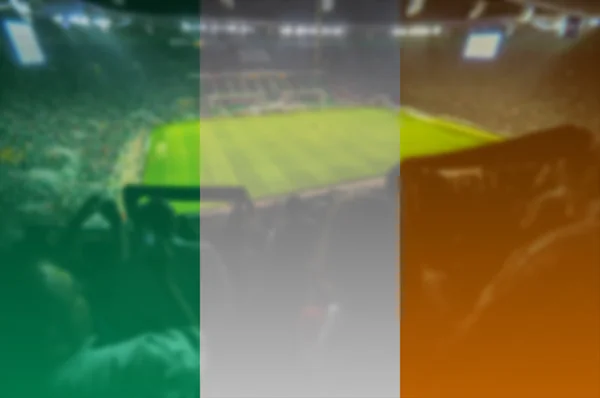 欧元 2016年体育场与混合爱尔兰国旗 — 图库照片