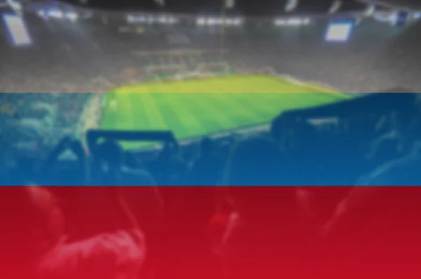 Euro 2016 stadion met het mengen van de vlag van Rusland — Stockfoto