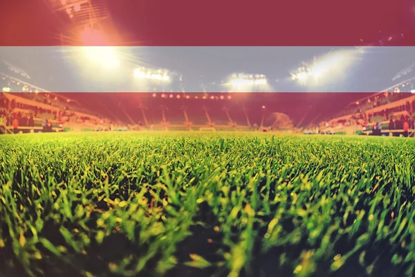Стадион евро-2016 со смешанным флагом Австрии — стоковое фото