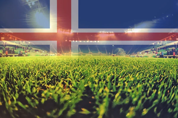 Estadio euro 2016 con mezcla de bandera de Islandia —  Fotos de Stock
