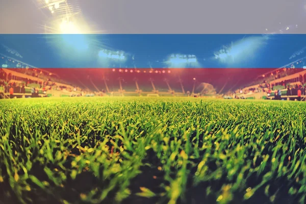 Euro 2016 stadion met het mengen van de vlag van Rusland — Stockfoto