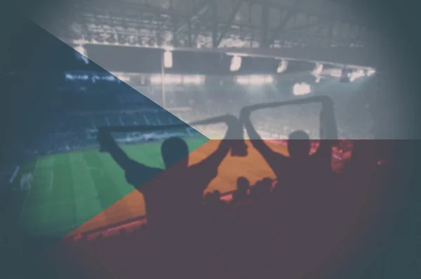 EM 2016 Stadion mit tschechischer Flagge — Stockfoto