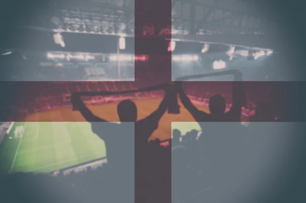 Euro 2016 stadion met het mengen van de Engelse vlag — Stockfoto