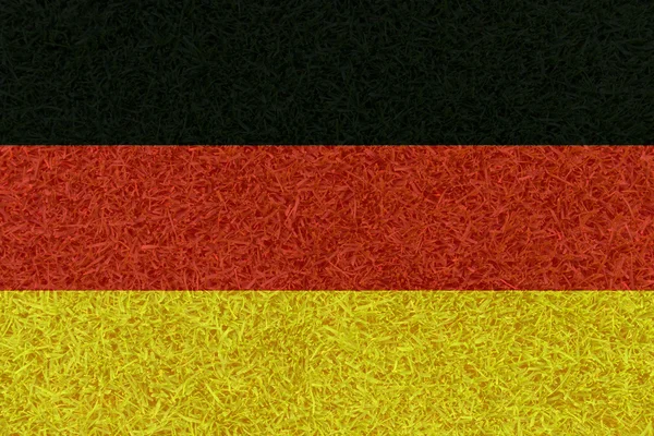 Fußballplatz mit deutscher Nationalflagge bei der EM 2016 — Stockfoto