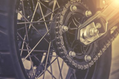 arka zincir ve zincir dişli motosiklet çarkı