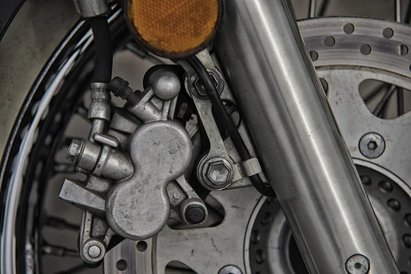 Detail na motocyklu přestávky — Stock fotografie