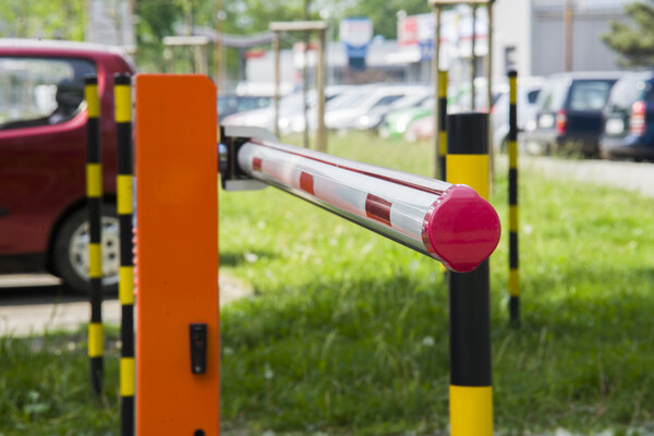 Barrier on the car parking