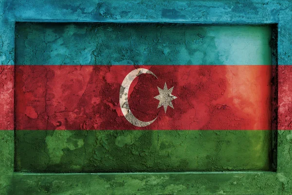 Гранж-готический кадр с азербайджанским флагом — стоковое фото