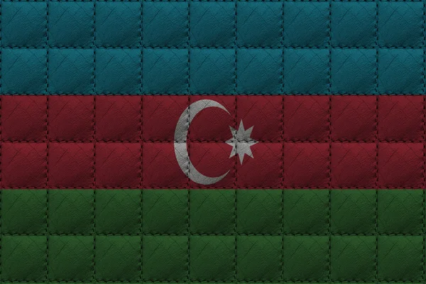 Fondo de cuero o textura con mezcla de bandera de Azerbaiyán —  Fotos de Stock