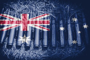 Avustralya bayrağı harmanlama ile cephane Tema