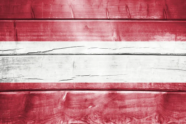 Wood backround or texture with blending  Austria flag — Stock Photo, Image