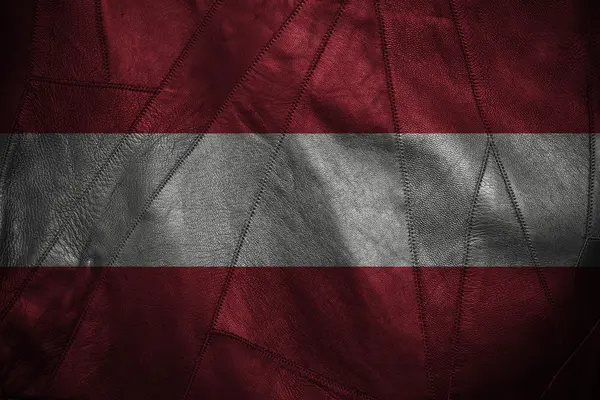 Deri arka plan veya Avusturya bayrağı harmanlama ile doku — Stok fotoğraf