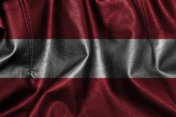 Leather background or texture with blending  Austria flag — Stock Photo, Image