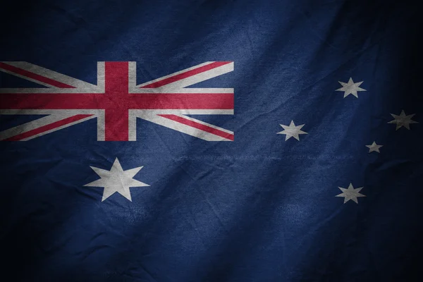 深纺织背景或纹理混合澳大利亚国旗 — 图库照片