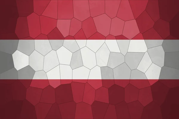 Mozaic bakgrund eller konsistens blanda Österrike flagga — Stockfoto