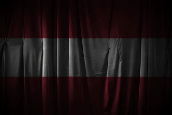 Dark curtain background or texture with blending  Austria flag — Stock Photo, Image