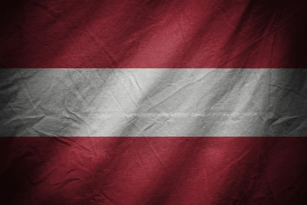 Fondo textil oscuro o textura con mezcla de bandera de Austria —  Fotos de Stock