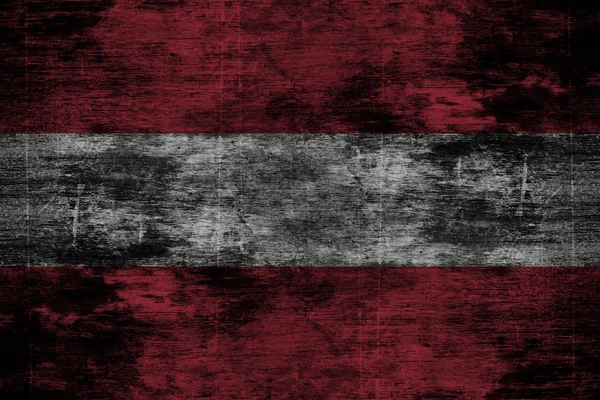 Fundo de madeira grunge escuro ou textura com bandeira Áustria mistura — Fotografia de Stock