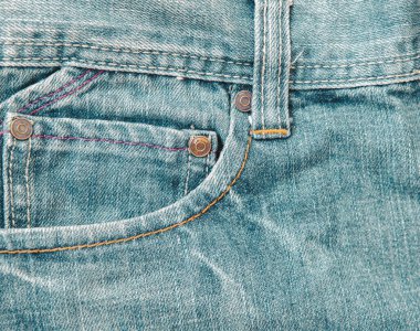 Mavi kot kumaş kumaş, kapat.,