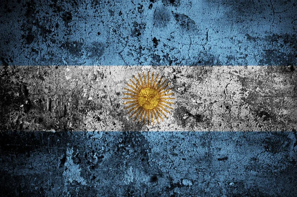 Grunge flagga argentina med kapital i buenos aires — Stockfoto