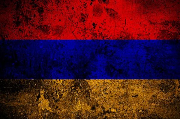 亚美尼亚首都埃里温的 grunge 旗帜 — 图库照片