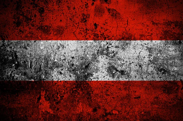 Grunge flag of Austria with capital in Vienna — Stock Photo, Image