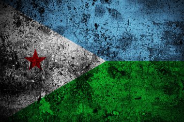 Grunge djibouti başkentte ile Cibuti bayrağı 