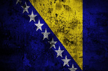 Grunge başkent Saraybosna Bosna-Hersek bayrağı